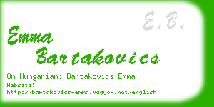 emma bartakovics business card